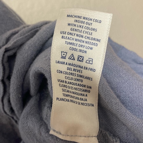 Splendid Women’s Linen Blend Blouse Size Medium Blue Periwinkle - Picture 5 of 7